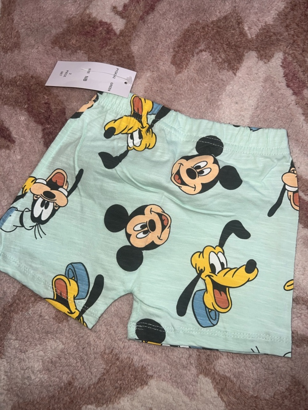 NEW Disney Mint Green "Best Pals" Character Short Matching Set - Picture 8 of 11